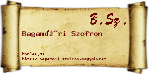 Bagaméri Szofron névjegykártya